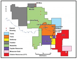 Citation's Biricu project is located 5km west of Goldcorp's Los Filos mine (Image: Citation Resources Inc)