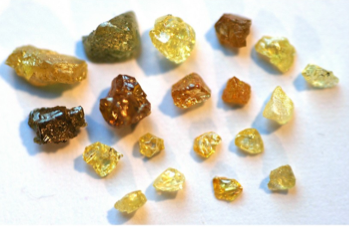 North Arrow photo: A selection of yellow diamonds from Q 1-4 (+3, +5, +7, and +9 DTC)