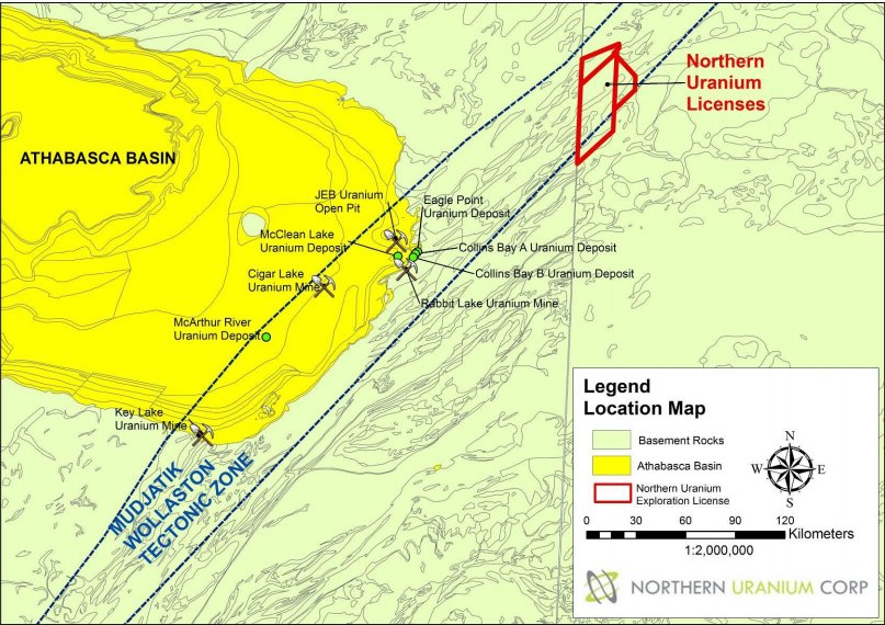 Northern Uranium licenses on mine trend. Source: Corporate presentation