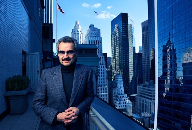 Prince Alwaleed at New York's Plaza hotel, of which he is part owner. Photo: Vanity Fair