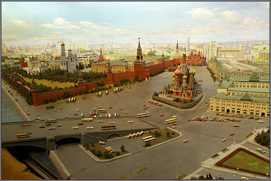 USSR era Moscow city scale model. Efim Deshalyt - 1976