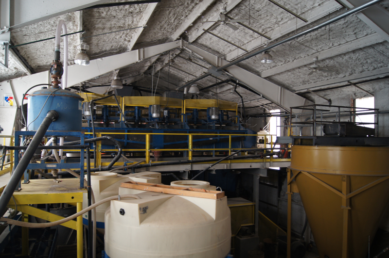 The shine is still on the bolts of the existing Mill at the Deer Trail Mine