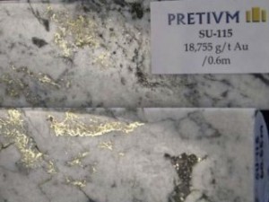 High-grade gold core from VOK