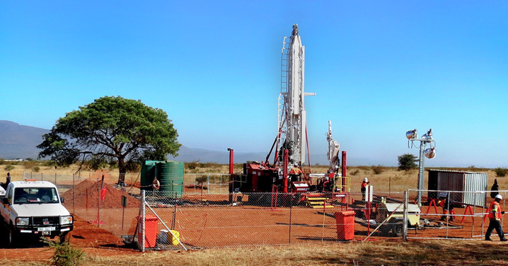 Drilling at Platreef, June 2013 (Company)