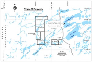 Triple M Claims southwest of Alpha/Fission's PLS discovery (Company)