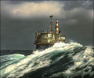 The North Sea has been a prominent place for oil and gas exploration but is also one of the most harsh with waves exceeding 30m high (Photo: Terry Cavner)