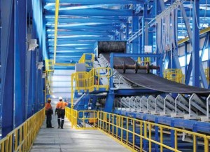 The massive coarse-ore storage facility, part of the monumental Oyu Tolgoi project (Photo: Turquoise Hill Resources)