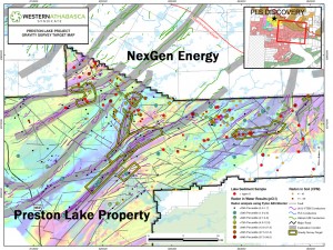 The gravity survey has identified 23 targets near NexGen's property (Image: Skyharbour Resources Ltd.)