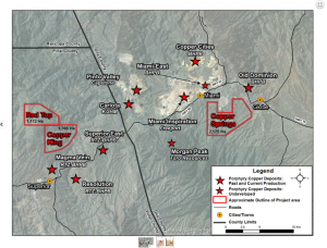 Desert Star's copper projects are situated next to the world's largest miners (Image: Desert Star Resources Ltd.)