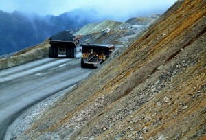 Yellow trucks at Newmont's Nevada operations (Source: Penny Stock Journal)