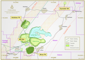 Dynamite Hill is located within 10km of the processing facilities (Image: Asanko Gold)