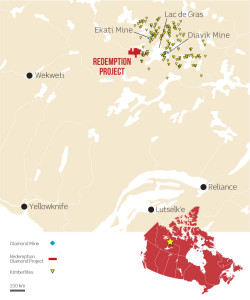 The Redemption project map, currently under option from Arctic Star Minerals by North Arrow (Image: North Arrow Minerals)