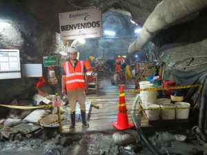 Continental Gold's Ari Sussman underground at Buritica (Photo: CEO.CA)