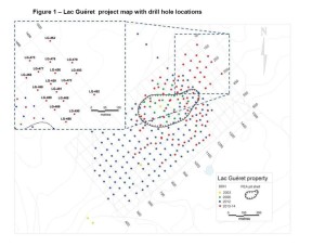 Project map with drill locations (Image: Mason Graphite)