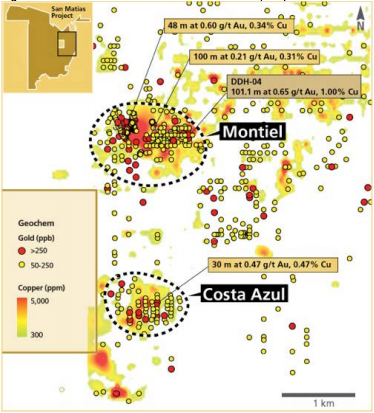 Figure 2: Location of the Montiel and Costa Azul prospects