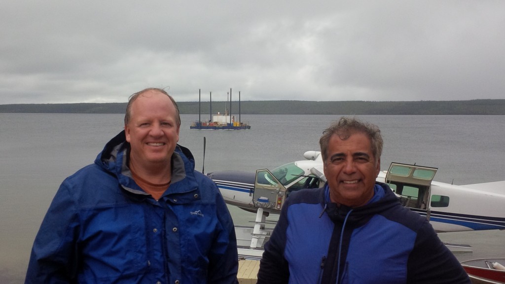 Ross McElroy (left), president, and Dev Randhawa, CEO of Fission Uranium Ltd on site at the Triple R deposit, in the Western Athabasca Basin, Saskatchewan