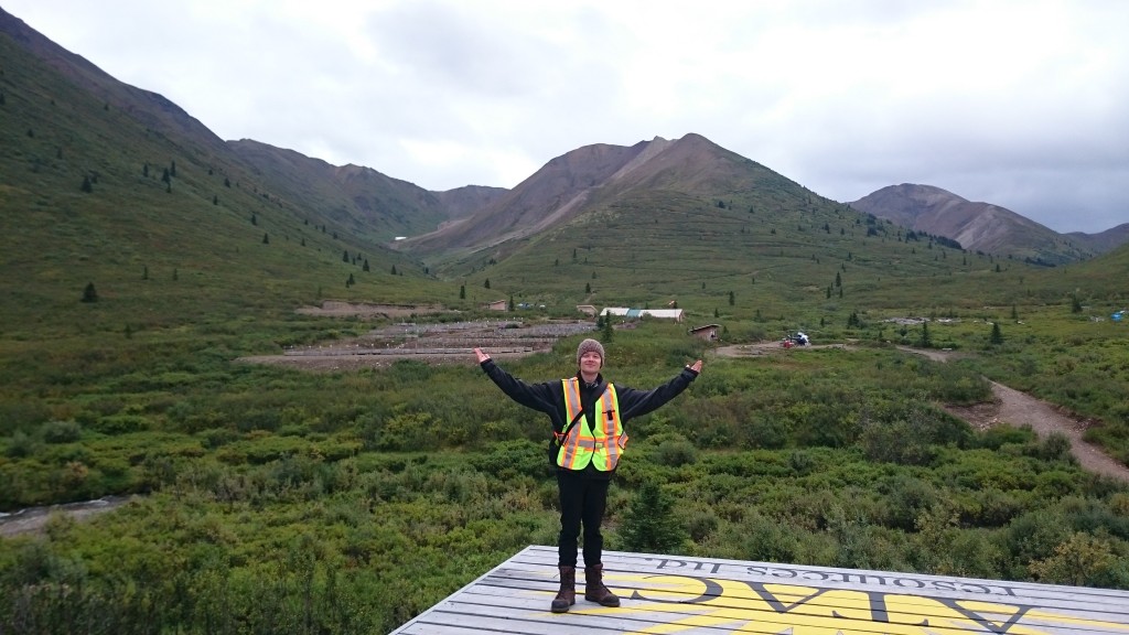 Shameless pose on ATAC’s heli pad. Above my right hand is the ridge which on the other side is the Conrad zone, part of the Osiris cluster, a Carlin-type high grade gold discovery (Ex. Best hole – OS-12-114; 42.93m of 18.44 g/t Au) 