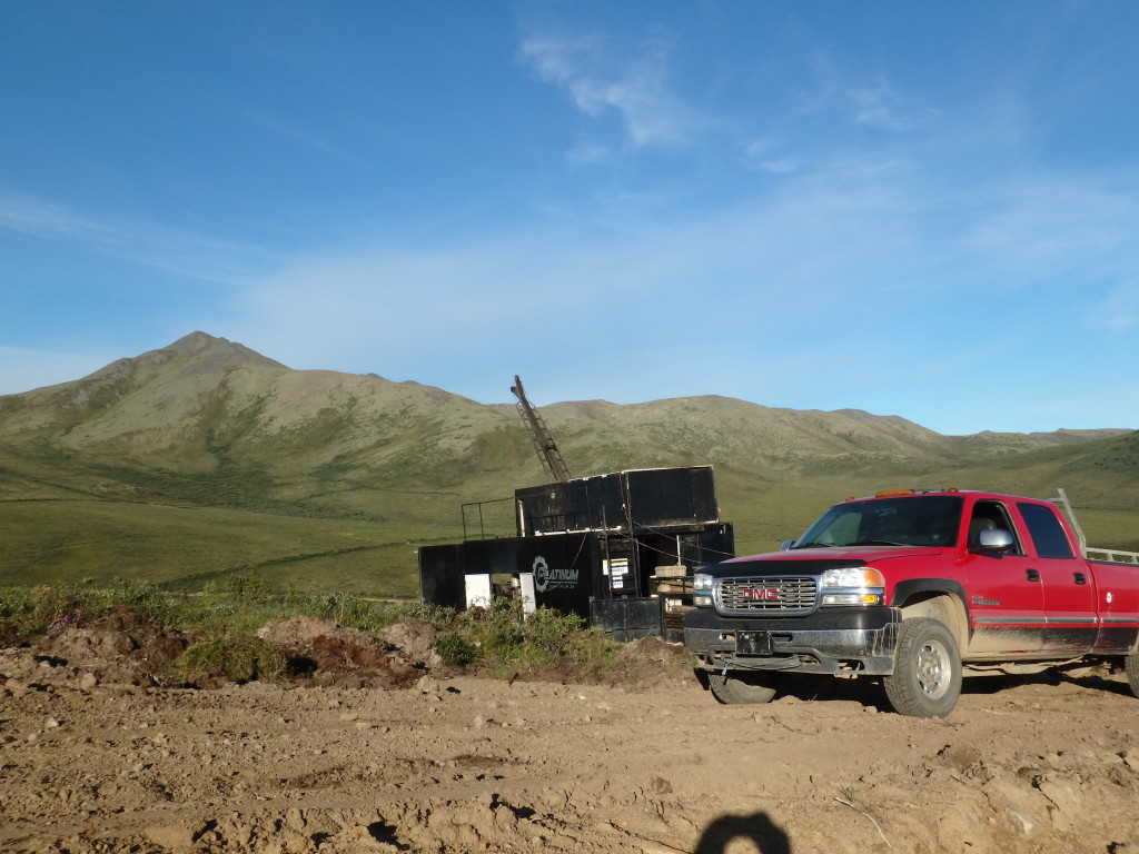 Truck with drill at Western BRX Zone (Source: Rockhaven Resources)