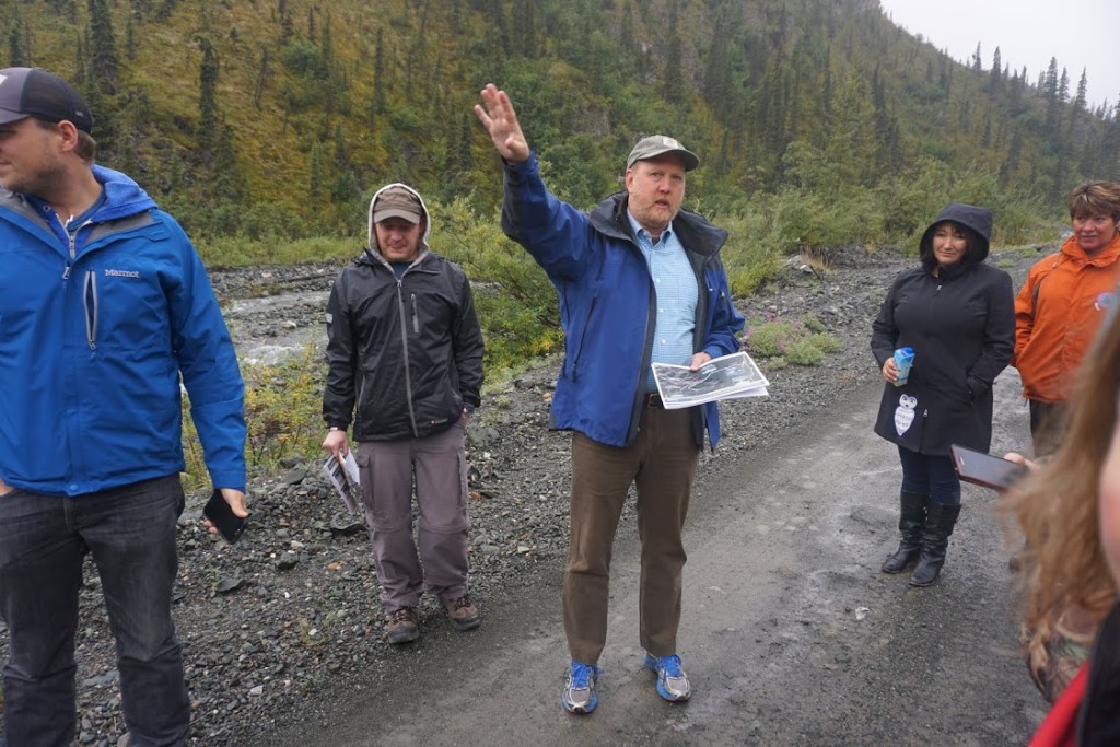 Mr. Johnson, CEO explains to the group why he believes the Quill target could be another Wellgreen deposit