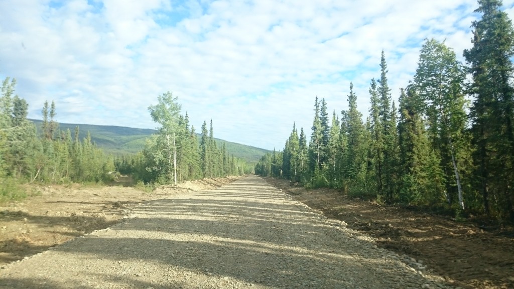 Driving on the government maintained Forest Service Road to access Victoria's Eagle Project