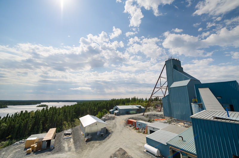 Seabee head frame and central milling facility.  CRJ photo