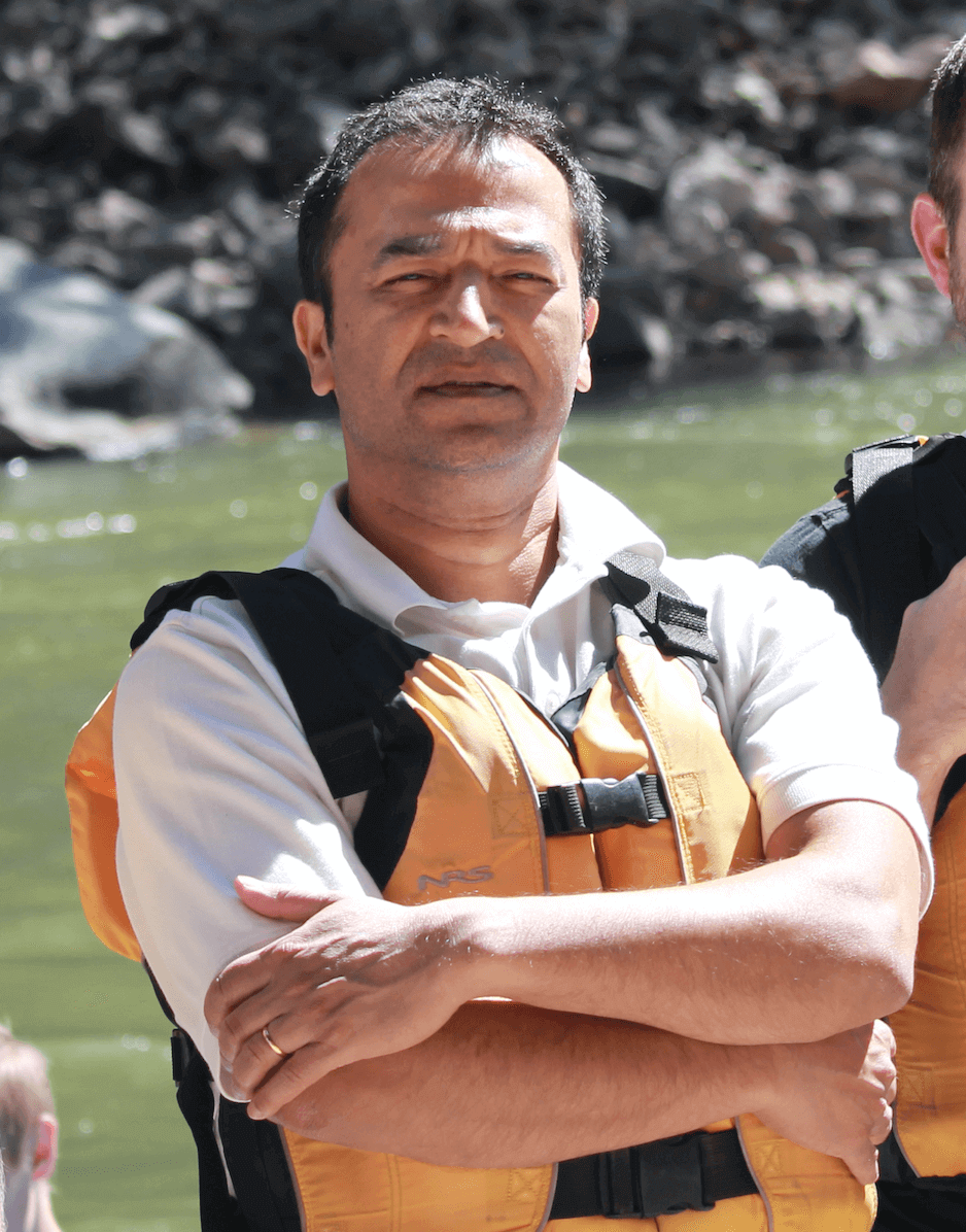 Mining analyst Joe Mazumdar on a rafting trip with friends